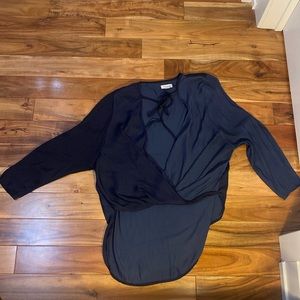 Dark blue silky top size xs